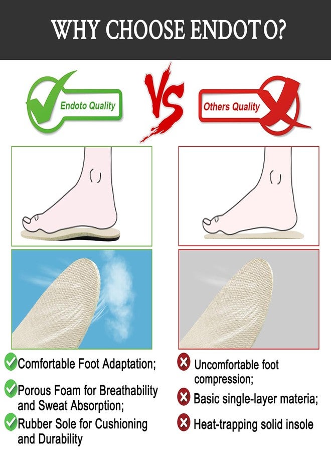 Endoto Insoles for Converse High Med Low Top Shoes, Replacement Sneakers Inserts for Men & Women Foot Comfort & Shock Absorbing(US Size:M9/W11-EU 42.5) - Image 5